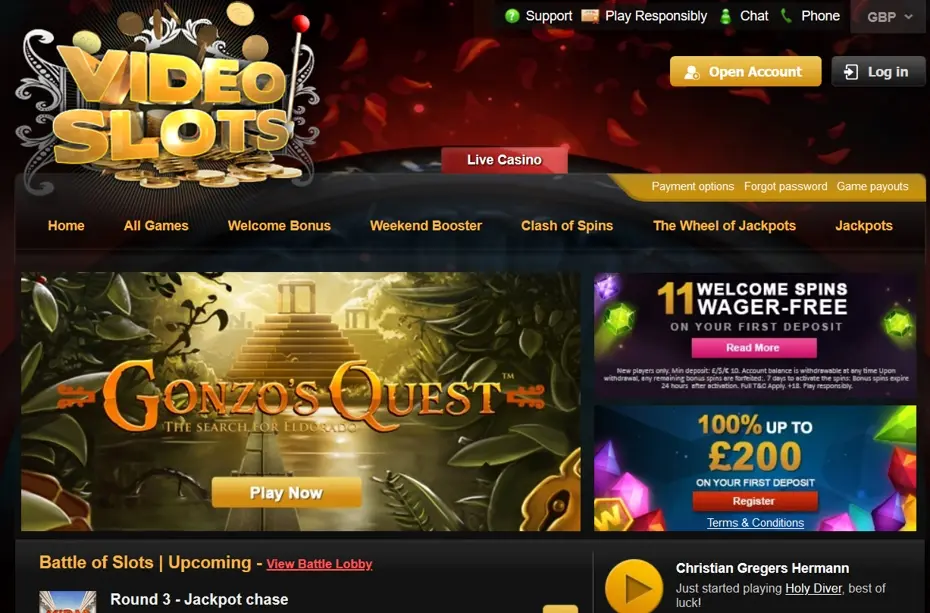 videoslots battle of the slots