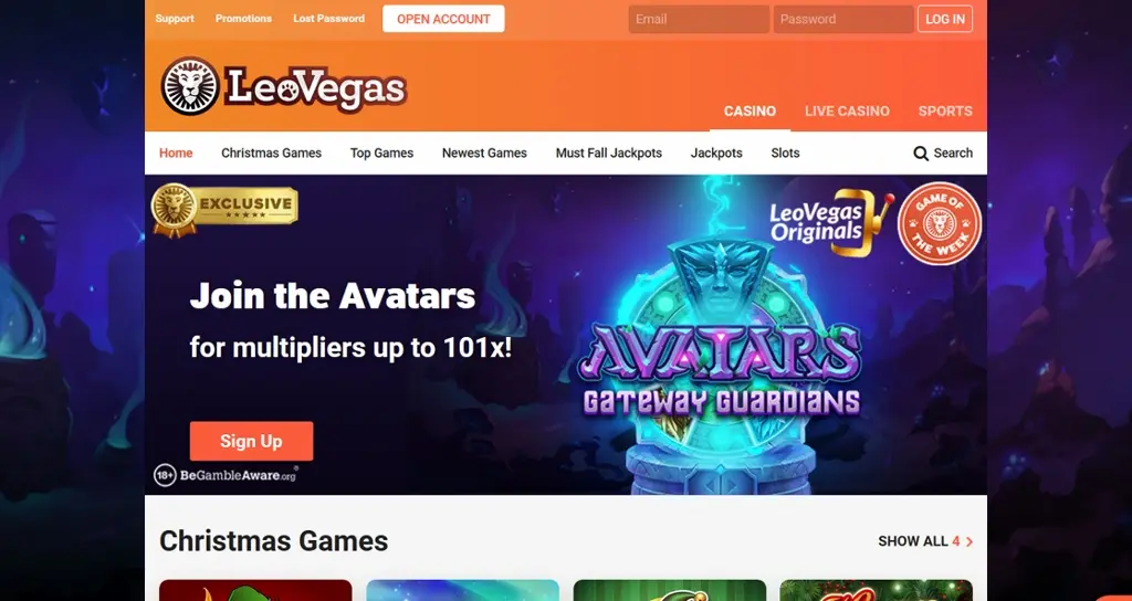 LeoVegas Screenshot