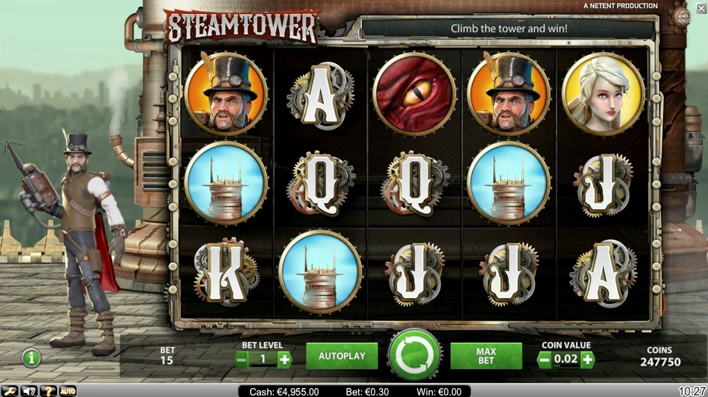 Steam Tower (RTP 97.04 % | NetEnt) Slot Review - GMBLRS.COM