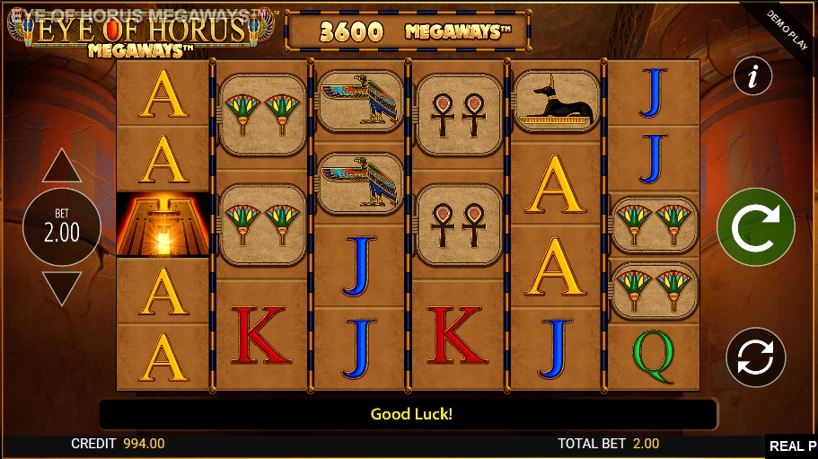 Eye of Horus Megaways Slot (Reel Time Gaming) - Try Free Demo