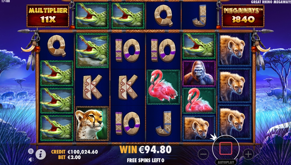Great Rhino Megaways (RTP 96.48 % | Pragmatic Play) Slot Review