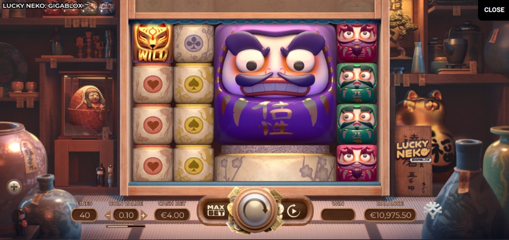 Lucky Neko Gigablox (RTP 96.40 % | Yggdrasil) Slot Review - GMBLRS.COM