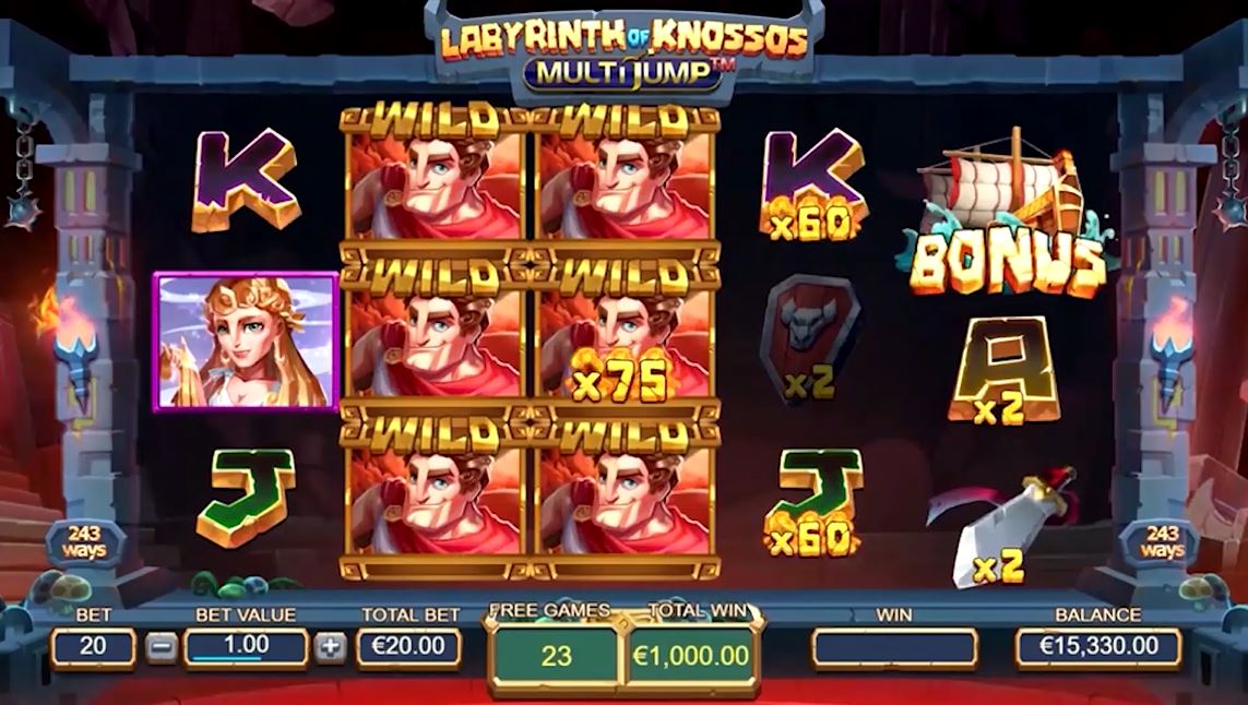 Labyrinth of Knossos Multijump (RTP 96.42 % | DreamTech Gaming) Slot ...
