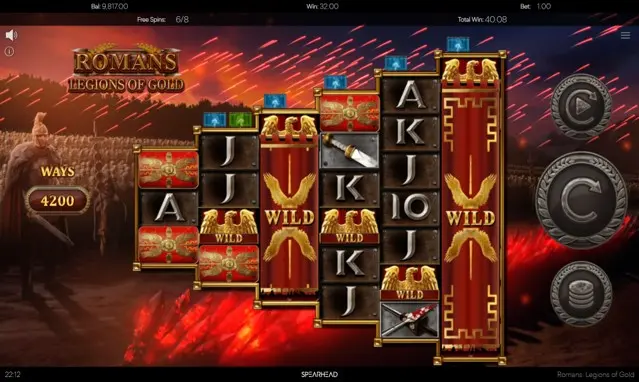 Spearpoint Romans - Legions of Gold free spins
