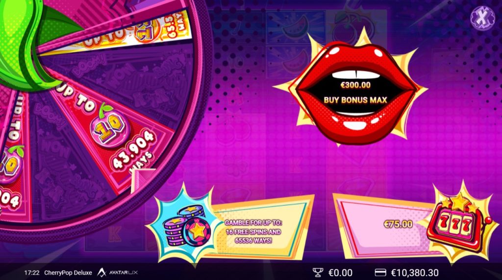 CherryPop Deluxe (RTP 95.96 % | AvatarUX) Slot Review - GMBLRS.COM